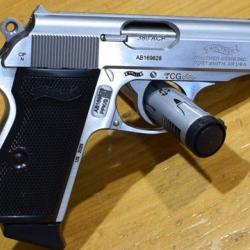 PISTOLET WALTHER PPK/S CAL 380 ACP 7 COUPS - INOX