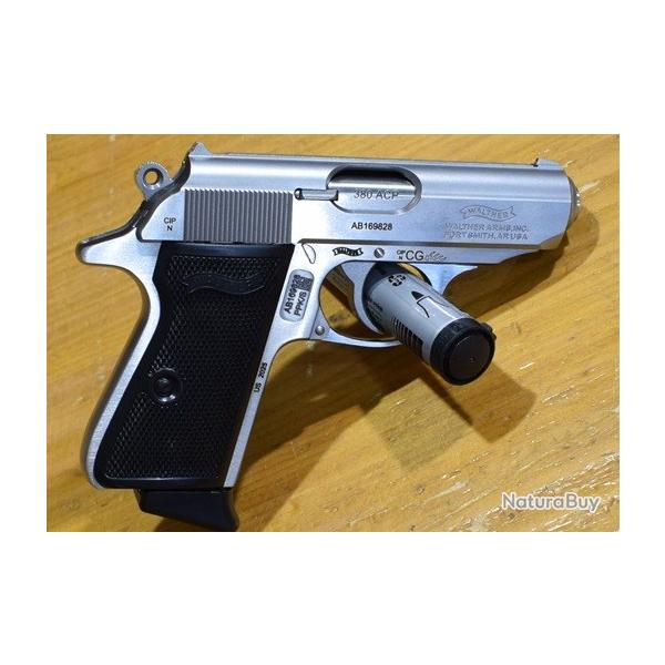 PISTOLET WALTHER PPK/S CAL 380 ACP 7 COUPS - INOX
