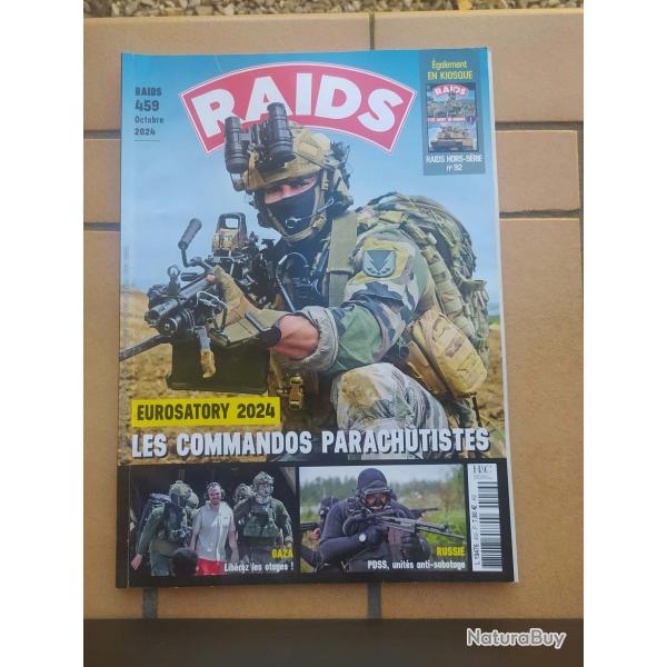 REVUE RAIDS 459 OCTOBRE 2024 EUROSATORY LES GCP LIBERATION OTAGE GAZA UNITE ANTI SABOTAGE RUSSE