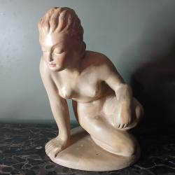 Magnifique sculpture en terre cuite art d&eacute;co  1940