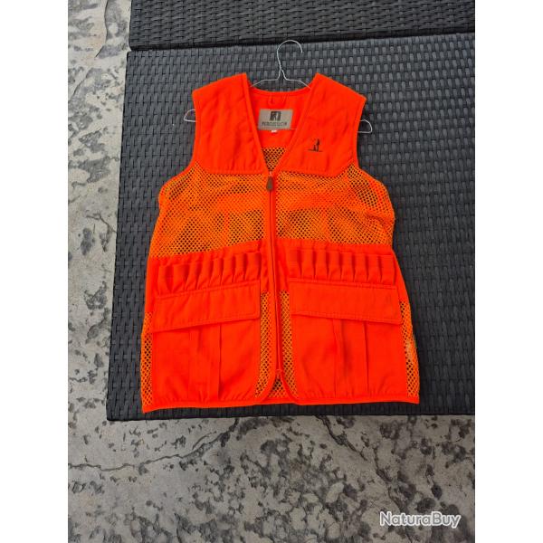 Gilet Percussion Savane orange version filet taille S