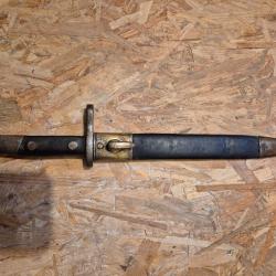 Ba&iuml;onnette espagnole mod&egrave;le 1893, pour fusil Mauser. Manufacture de toledo