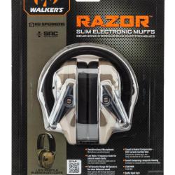 Casque de protection auditive &eacute;lectronique Walker's Razor 2 Marron