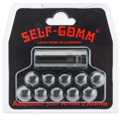 Adaptateur Self Gomm SAPL calibre 18 mm pour armes d'alarme avec 10 projectiles