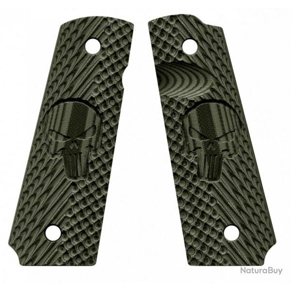 Plaquettes VZ Grips CK Operator II Edition The Punisher pour 1911 Kaki-Olive