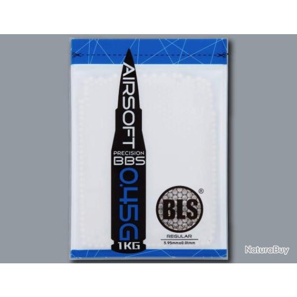 Billes airsoft BLS 0.45g blanches - Sac de 1 kg Blanc