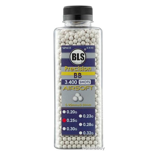Billes Airsoft 6 mm BLS Precision blanches haute pr�cision Blanc