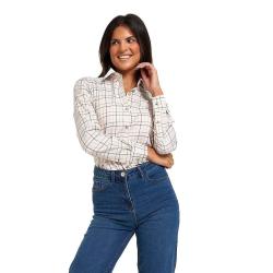 Chemise femme bicolore Jack Pyke mod&egrave;le Ladies Countryman Navy Bicolore