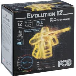 Cartouches de chasse FOB Evolution 12 calibre 12/70 Noir