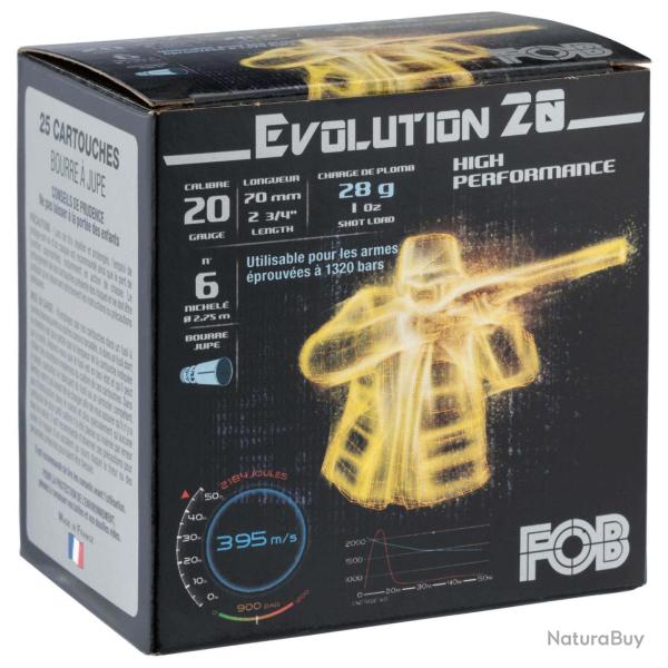 Fl�che FOB Evolution 20 HP 20/70 28 g jaune Jaune