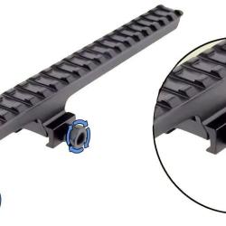 R&eacute;hausse de rail picatinny (2.5 cm) avec extension (22.5cm)