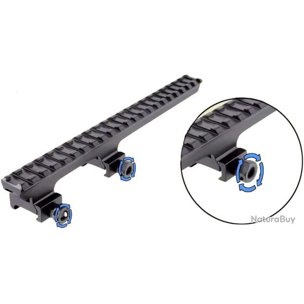 R�hausse de rail picatinny (2.5 cm) avec extension (22.5cm)