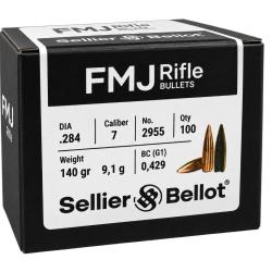 Ogives Sellier & Bellot calibre 7mm FMJ dia. 284 140gr 9.1g x100