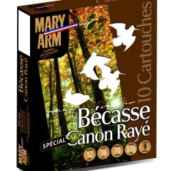 Cartouches MARY ARM - BECASSE CANON RAYE - Cal 12/70 - 33gr - N&deg;9 - BJ - X10