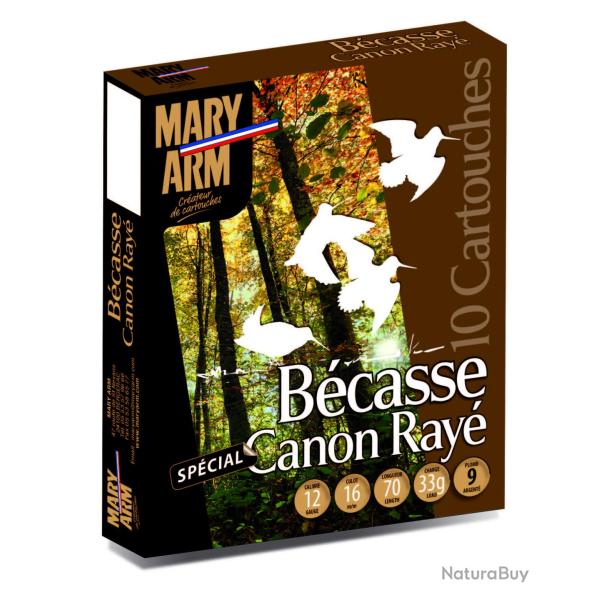 Cartouches MARY ARM - BECASSE CANON RAYE - Cal 12/70 - 33gr - N�9 - BJ - X10