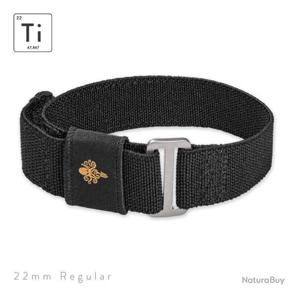 Ti-FXDS Strap 22mm - Noir / Regular
