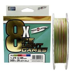 Tresse Asso Light Games 8X Pe 600m Multicolore 0,20mm Multicolore 600m 13,60kg