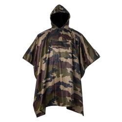 Poncho Camouflage CE avec Poche &agrave; Rabat - Polyester Imperm&eacute;able