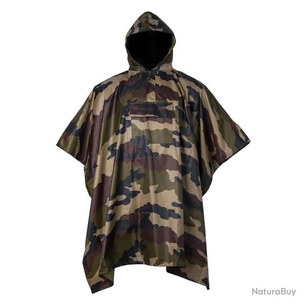 Poncho Camouflage CE avec Poche � Rabat - Polyester Imperm�able