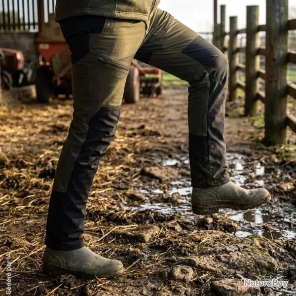 Pantalon Somlys Flex Light vert stretch 4 sens pour temps chaud 42