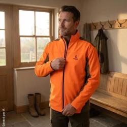 Veste Softshell Eco T317 Orange/Vert - Polyvalente et L&eacute;g&egrave;re L