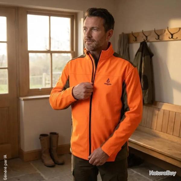 Veste Softshell Eco T317 Orange/Vert - Polyvalente et L�g�re 3XL