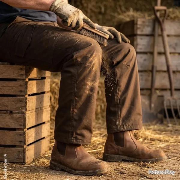 Pantalon Treeland Protect T578 marron renforc� et imperm�able 40