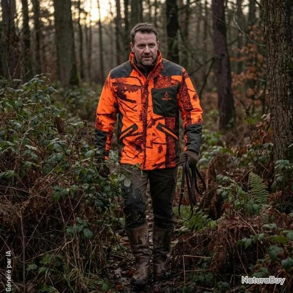 Veste de traque Treeland Wild Spirit camo orange Fire L
