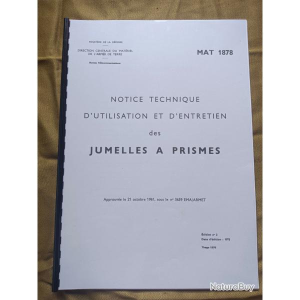 Documentation Jumelles Arm�e Fran�aise et US