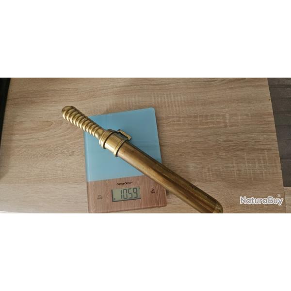 Couteau de scaphandrier style ancien, laiton massif, fourreau � vis