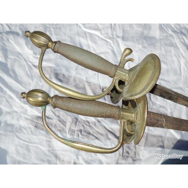 LOT 2 EPEES  EPOQUE 18� SIECLE DIRECT GRENIER