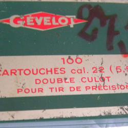CARTOUCHES GEVELOT DOUBLE CULOT 22