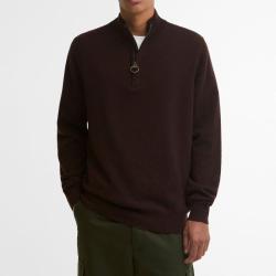 Pull Ronson Tartan Trim Half Zip Barbour - Peat - pull ronron peat S