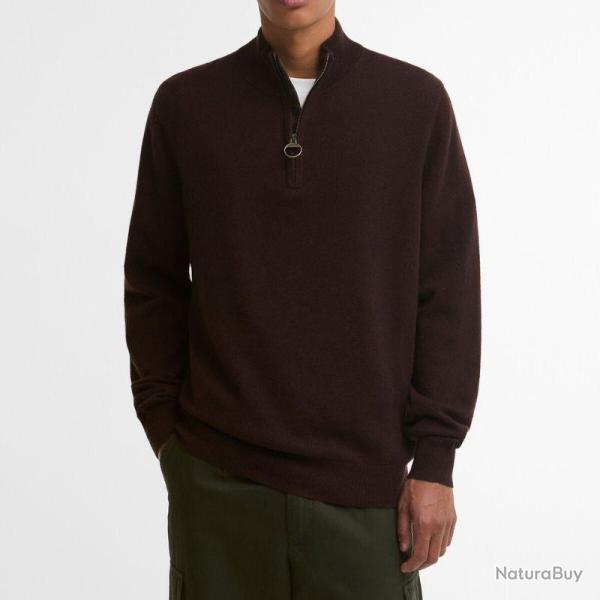 Pull Ronson Tartan Trim Half Zip Barbour - Peat - pull ronron peat S