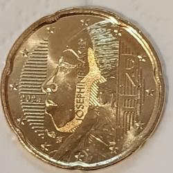 Pi&egrave;ce fran&ccedil;aise de 20 centimes d'euro frapp&eacute;e en 2024 &agrave; l'effigie de Jos&eacute;phine Baker