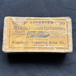 Bo&icirc;te de munitions am&eacute;ricaine Winchester - Calibre 38 acp Colt 1900