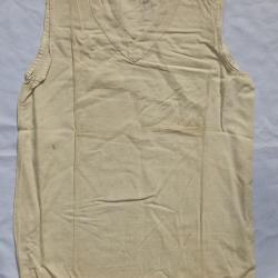 Gilet de corps r&eacute;glementaire en flanelle &eacute;crue guerre Indochine et Alg&eacute;rie