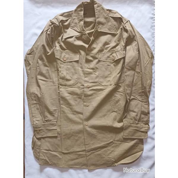 Chemise coton mod�le 1948 kaki clair guerre Indochine