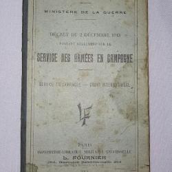 Manuel instructions militaire S/Off Infanterie en campagne 1914