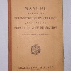 manuel instructions S/Off d'artillerie brevet chef de section