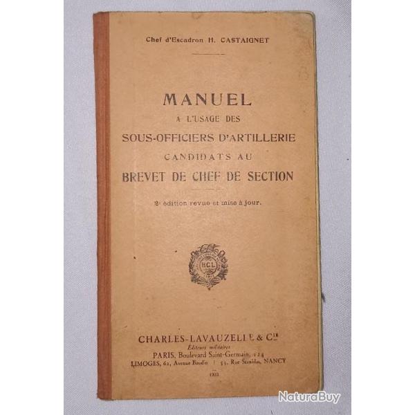manuel instructions S/Off d'artillerie brevet chef de section