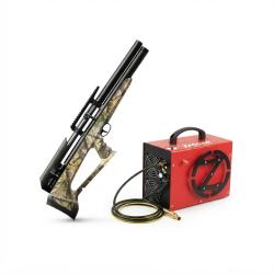 SNOWPEAK CARABINE PCP  P35 Cal. 6,35 mm CAMO 19,9 joules + Compresseur