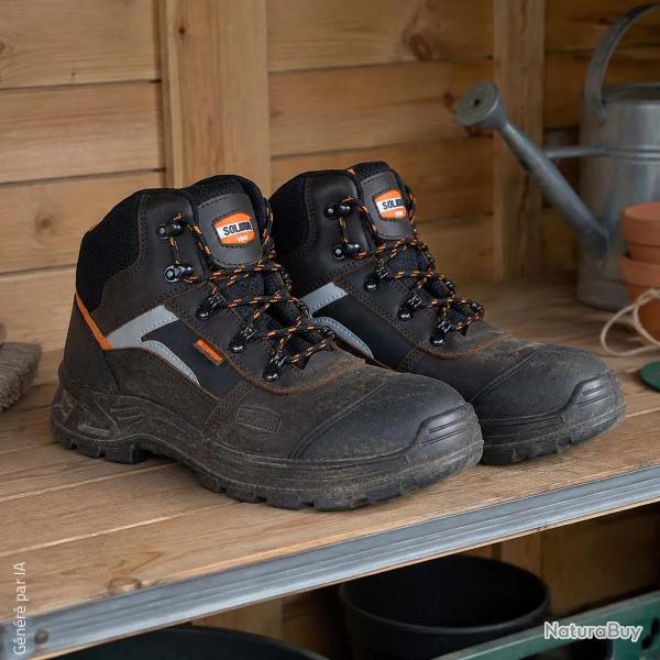 Chaussures de s�curit� hautes Solidur Alpha S7S marron 45
