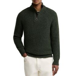 Pull Essentials Fleck Half Zip Barbour - Olive - Pull essentials fleck O XL