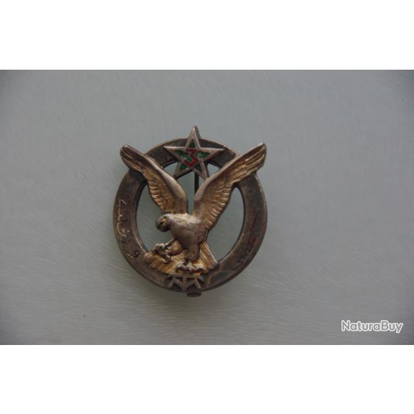INSIGNE EN ARGENT   : 3 � REGIMENT TIRAILLEURS MAROCAINS --3 EN ROUGE ----DRAGO  PARIS -----RARE !!!