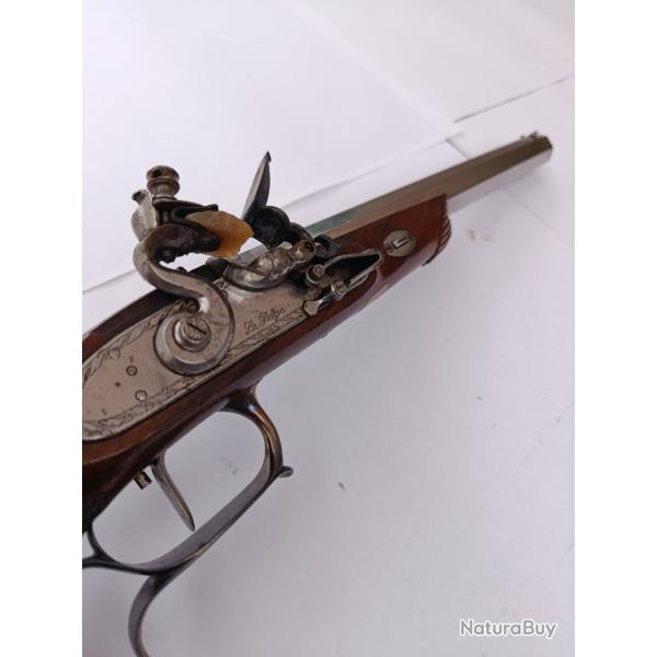 Pistolet � silex Lepage Pedersoli - Calibre .45 - Canon lisse
