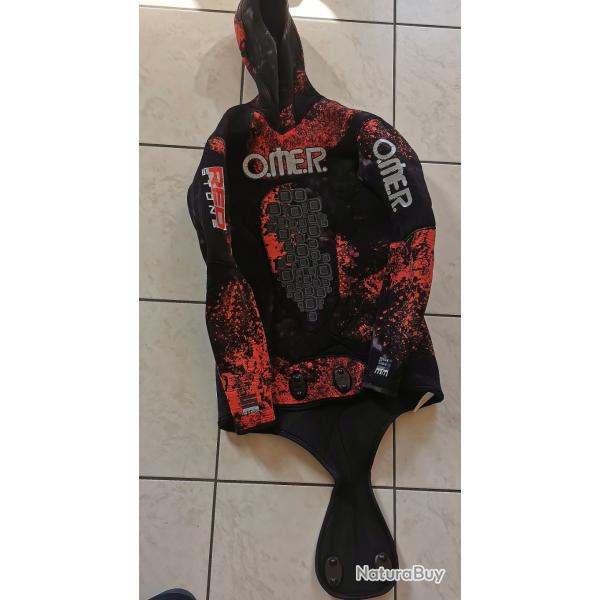 Chasse sous marine Veste omer Red Stone 5 mm