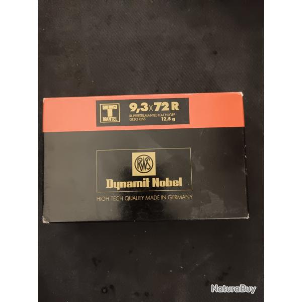 MUNITIONS RWS 9.3X72R T MANTEL 12.5G / 193 GR