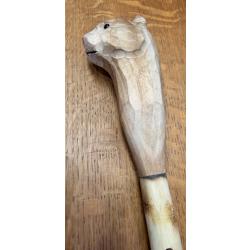 baton de marche tete marmotte
