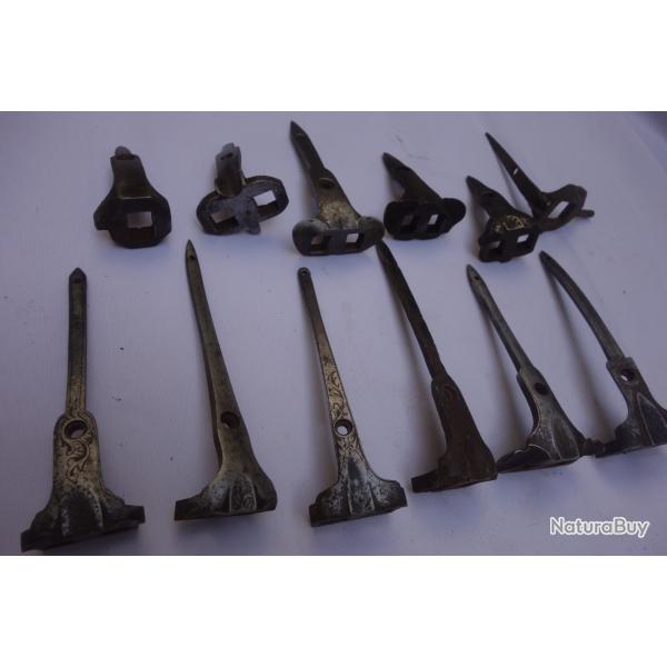 Pi�ces de garniture de monture de pistolet ancien
